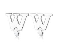 HONEY BEAR Briefe Initialen Buchstaben Manschettenknöpfe Herren Edelstahl Cufflinks Silber (W)