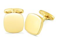 HONEY BEAR Herren Quadrat Manschettenknöpfe Hochzeit Cufflinks Manschettenknopf Geschäft (Glänzendes Gold)