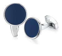 HONEY BEAR Herren Weiß Perle Schale Stein/Schwarz Achat Onyx Manschettenknöpfe Cufflinks Edelstahl Manschettenknopf für Hemd, Hochzeit Geschäft Geschenk,MEHRWEG (Navy blau)