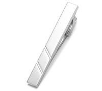 HONEY BEAR Hochwertig Herren Krawattennadel Krawattenklammer Tie Clip 1.97"/2.12" für Normale Größe Krawatte,5cm/5.4cm (Glänzend Silber 6cm)