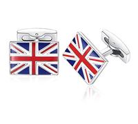HONEY BEAR UK Flag Manschettenknöpfe für Männer, GB Vereinigtes Königreich British Britain Edelstahl, für Business Hochzeitsgeschenk,MEHRWEG