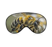 Honey Bee Augenmaske für Damen & Herren, atmungsaktive & verstellbare Augenabdeckung, ultraweiche Schlafmaske, leichte Reise-Augenbinde für Flugzeug, Nickerchen, Nachtschlaf