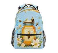 Honey Bee Kinder-Rucksack für Jungen, Mädchen, Studenten, große Rucksäcke für Grundschule, Schultertasche, Büchertasche