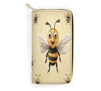 Honey Bee Slim Thin Credit Card Wallet, PU Leather Bifold Cash Wallet, Zipper Coin Pocket ID Window Wallet Storage Bag Wallet Coin Purse Pouch Change Holder Small with Zipper for Men And Women, style