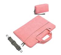 HONGBI Tasche Sleeve Hülle Kompatibel mit 13-15 Zoll Laptop,MacBook Air/Pro,Laptoptasche Kasten mit Zusätzlichem Stauraum Polyester Tasche Pink(mit Einer kleinen Geldbörse) 15"