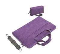 HONGBI Tasche Sleeve Hülle Kompatibel mit 13-15 Zoll Laptop,MacBook Air/Pro,Laptoptasche Kasten mit Zusätzlichem Stauraum Polyester Tasche Lila(mit Einer kleinen Geldbörse) 13"