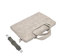 HONGBI Tasche Sleeve Hülle Kompatibel mit 13-15 Zoll Laptop,MacBook Air/Pro,Laptoptasche Kasten mit Zusätzlichem Stauraum Polyester Tasche Hellgrau(Keine Geldbörse) 15"