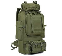 HongXingHai 100 l Camping Wandern Rucksack, Molle Militär-Rucksack, wasserdicht, leicht, Wanderrucksack, Grün (Army Green), Large, Wanderrucksäcke
