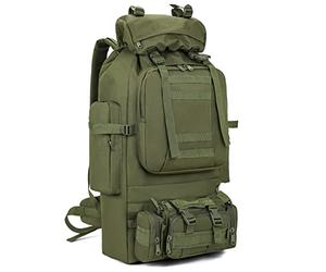 HongXingHai 100 l Camping Wandern Rucksack, Molle Militär-Rucksack, wasserdicht, leicht, Wanderrucksack, Grün (Army Green), Large, Wanderrucksäcke