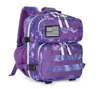 HongXingHai 9L Mini Taktischer Rucksack für Damen und Herren, Klein für Wandern, Lila, Small, Taktischer Rucksack