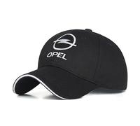 HONGYANFA Baseball Cap mit Auto-Logo für Opel Astra L 2021-2023, Baumwoll-Mütze Verstellbar für Damen & Herren Baseballkappe mit Autologo,Black