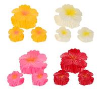 HONITANO 12 Stück pack Haarspangen für Damen mit Frangipani Blume aus Kunststoff Vielseitig Einsetzbar und Zuverlässiger Griff Elegantes Hawaiianisches Design für Sommer und Urlaub