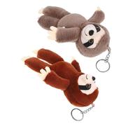 HONITANO 2 Stück Faultier Plüsch Schlüsselanhänger Weicher Kuscheltier Taschenanhänger Niedliches Faultier Motiv Leicht Tragbar Entspannender Für Schlüssel Rucksäcke Handtaschen