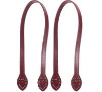 HONITANO 2 Stück Handtaschengriff Ersatzgriff aus PU Leder für Damen 60cm | Wechselgurt für Handtaschen, Dekorative Taschenzubehör Lösung, Robuste Oberfläche, Handliche Länge