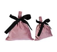 HONITANO 2 Stück Kosmetiktäschchen Reise Kulturbeutel aus Samt mit Kordelzug Tragbarer Make Up Organizer in Pink Vielseitige Aufbewahrungstasche für Kosmetik und Kleinteile