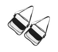 HONITANO 2 Stück Transparente PVC Tragetasche Stadium Approved mit Verstellbarem Riemen Leichte Durchsichtige Umhängetasche für Damen für Sportveranstaltungen Konzerte und Strand