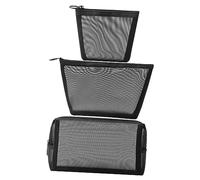 HONITANO 3 Stück Teiliges Mesh Kosmetiktaschen Vielseitige Toilettentaschen für Reisen Transparente Aufbewahrung für Kosmetik Stifte Münzen und Mehr