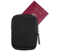 honju Reisepass-Hülle Schwarz - Neopren Reisepasshülle 125x91mm mit Zipper