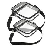 HONMEET 2stücke Transparente Kleine Crossbody Tasche Aus Robustem PVC Mit Verstellbarem Gurt Zugelassen Für Konzerte Und Sportveranstaltungen Modische Durchsichtige Umhängetasche Für Damen