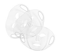 HONMEET 3 Stück Wiederverwendbare Silikon-gesichtsmaske Elastische Maskenabdeckung für Gesichtspflege Rutschfeste Transparente Sheet Mask Cover für Beauty Skincare-anwendungen