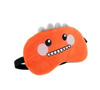 HONMEET Atmungsaktive Schlafmaske mit Elastischem Band Weiches Material Cartoon design Orange Dinosaurier Bequem für Reisen Yoga und Erholsamen Schlaf Unisex Augenmaske für Männer und