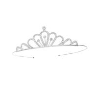 HONMEET Elegante Strasskrone Tiara für Brautfrisur Leichte Legierung Glitzernder Haarschmuck für Bankett und Hochzeit