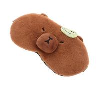 HONMEET Plüsch Schlafmaske mit Kühlpack Hautfreundliche Augenabdeckung Weiche Atmungsaktive Augenmaske für Erholsamen Schlaf Cartoon design Wasserschwein Dinosaurier Unisex Leicht und