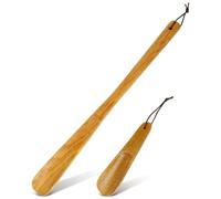 HONMEET Schuhlöffel Holz 80cm Extra Langer Schuhanzieher aus Timber Schützt Schuhe vor Verschleiß und Verformung für Senioren und Täglichen Gebrauch