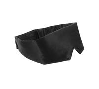 HONMEET Schwarze Doppellagige Schlafmaske mit Weicher Imitationsseide und Baumwollfutter Vollständig Lichtundurchlässig Verstellbarer Klettband für Optimalen Sitz für Damen bei Reisen und