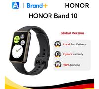 HONOR Band 10, Globale Version Smart Band, Gebogenes Kantendesign, Morgen-Gesundheitsfunktion, 1,57 Zoll AMOLED-Bildschirm, 5ATM Wasserdichtigkeit, BT5.3 schwarz