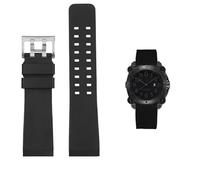 honyeer Gummi-Uhrenarmband für Hamilton Khaki Navy Diving Creed H78585333 H78505330 H78686333 Armband(Black steel)