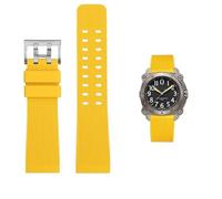 honyeer Gummi-Uhrenarmband für Hamilton Khaki Navy Diving Creed H78585333 H78505330 H78686333 Armband(Yellow steel)