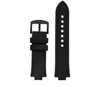 honyeer Konvexes Mundarmband für ORIS Diving AQUIS 733 7730 7740 Herrenuhrarmband(Blackbb,24mm-12mm)