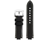 honyeer Konvexes Mundarmband für ORIS Diving AQUIS 733 7730 7740 Herrenuhrarmband(Blackws,24mm-11mm)