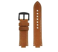 honyeer Konvexes Mundarmband für ORIS Diving AQUIS 733 7730 7740 Herrenuhrarmband(Brownb,24mm-12mm)