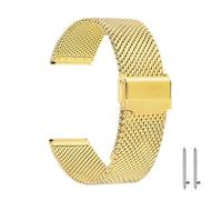 honyeuk Milanese Edelstahl Uhrenarmband Universal Metall Uhrenarmband Armband(Gold,20mm)