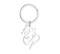 Hooaat 2024 Jahr des Drachen Schlüsselanhänger - Modischer Drachenanhänger aus Edelstahl in Silber - Unisex-Erwachsene