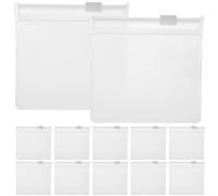 HOODANCOS 12 Stück Wiederverwendbares Eva Aufbewahrungsbeutel mit Reißverschluss Selbstklebendes Design Transparent für Reise und Medikamentenorganisation
