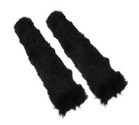 HOODANCOS 2 Stück Plüsch Taschenriemenüberzug mit Reißverschluss - 30cm Kunstfell Tragegurt für Schultertaschen Kettenzubehör für Handtaschen Komfortabler Kettenriemen Schoner für Alltag