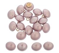 HOODANCOS 20 Stück Lila Pilzkuppelknöpfe aus Kunstharz mit Metallstiel 10mm Halbkugelförmige Dekorative Nähknöpfe für Hemden und Schmuck zum Basteln und Scrapbooking