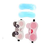 HOODANCOS 2stücke Schlaf Augenmaske Mit Cartoon Design Bequeme Und Leichte Augenmaske Für Junge Mädchen Und Erwachsene Für Reisen Und Zuhause