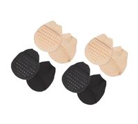 HOODANCOS 4 Paare Damen Forefoot Socks mit Rutschfestem Silikon Atmungsaktiv Halbe Fußsohle Unsichtbare High Heel Pads für Mehr Komfort und Sicheren Halt in Pumps und High Heels