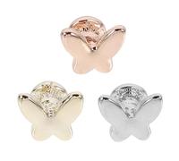 HOODANCOS Uhrenarmband Charme 3 Stück Schmetterling aus Metall Silikonband Dekoration mit Schlaufen Geeignet für Smartwatches und Outdoor Aktivitäten