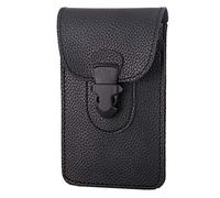 HOODANCOS Vintage Gürteltasche Herren Bauchtasche Pu Leder Multifunktionale Handytasche Schwarz Retro für Outdoor Camping Wandern Freizeit