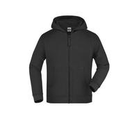 Hooded Jacket Junior Klassische Kapuzenjacke aus hochwertiger French-Terry-Qualität schwarz, Gr. M