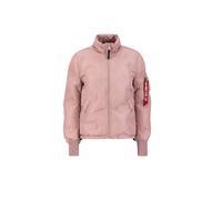 Alpha Industries - Hooded Logo Puffer Winterjacke für Frauen - Größe XS - Rosa