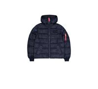 Alpha Industries - Hooded Puffer FD - Kapuzen-Pufferjacke FD - Replica Blau S