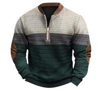 Hoodie 2 Farbig Herren 3D Digital bedruckter Strickpullover Stoff Half Zip Crewneck Hoodie 18 Sweatshirt