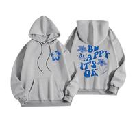 Hoodie 5XL Damen Uebergroesse Kapuzenpullover L Sweatshirt Batik Pullover Oversize Sweatjacke Gefüttert Lang Long Hoody Fuer T Shirt Mit Kapuze Kuschel Flauschig Teddyfleece Cartoon Langarm