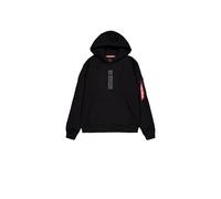 Kapuzensweatshirt ALPHA INDUSTRIES "Alpha PP Hoody", Herren, Gr. M, schwarz, Sweatware, Obermaterial: 80% Baumwolle, 20% Polyester, unifarben, regular fit hüftlang, Rundhals, Sweatshirts (57261711-M)